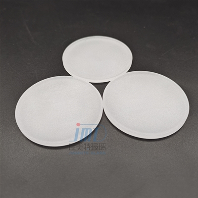 Customized Matte Frosted Round Tempered Glass in 2mm 3mm 4mm Thickness for LED Lamp Cover